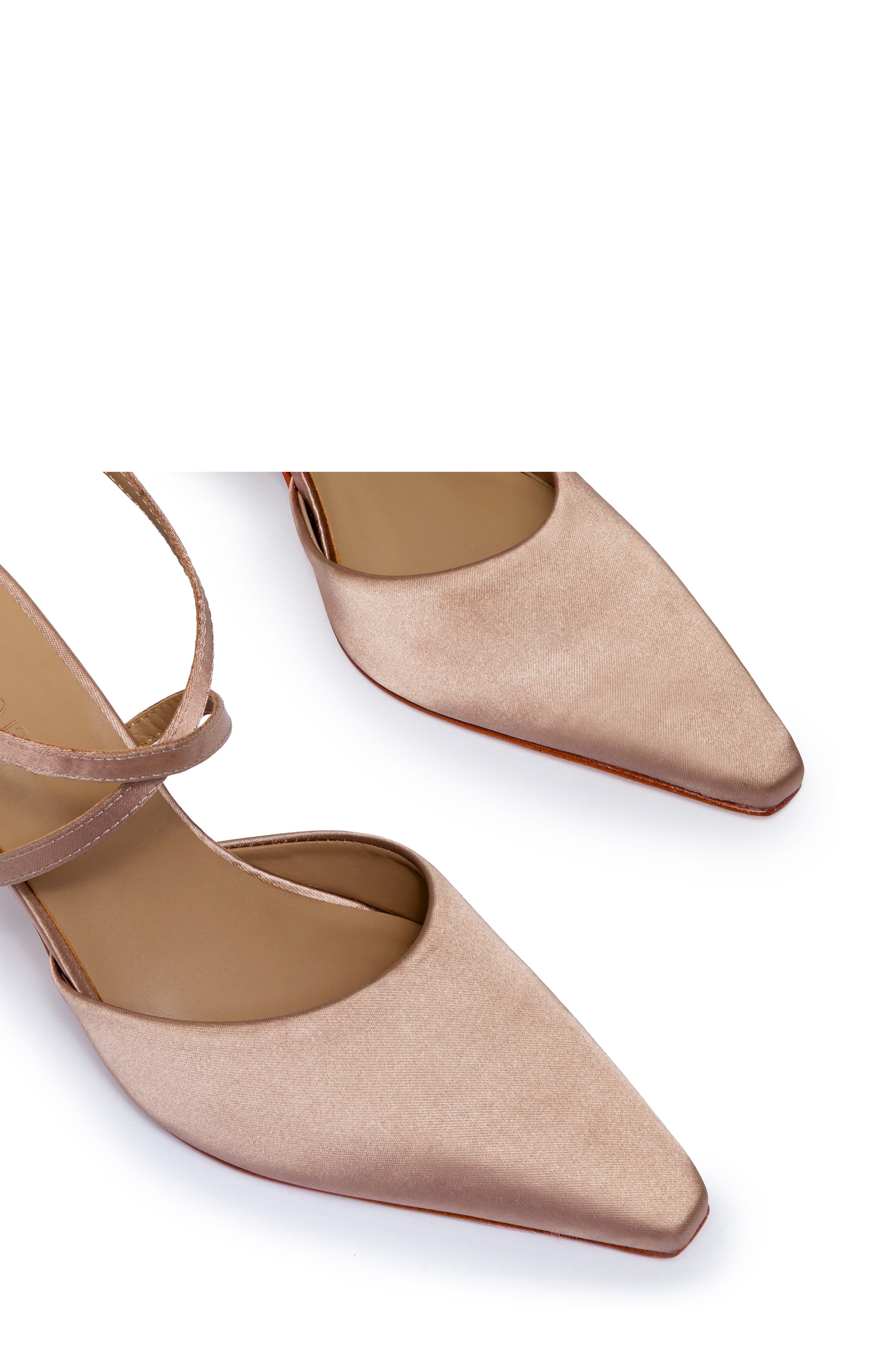 Bernardo Yazmin Pointed Toe Pump, Alternate, color, Mocha Satin
