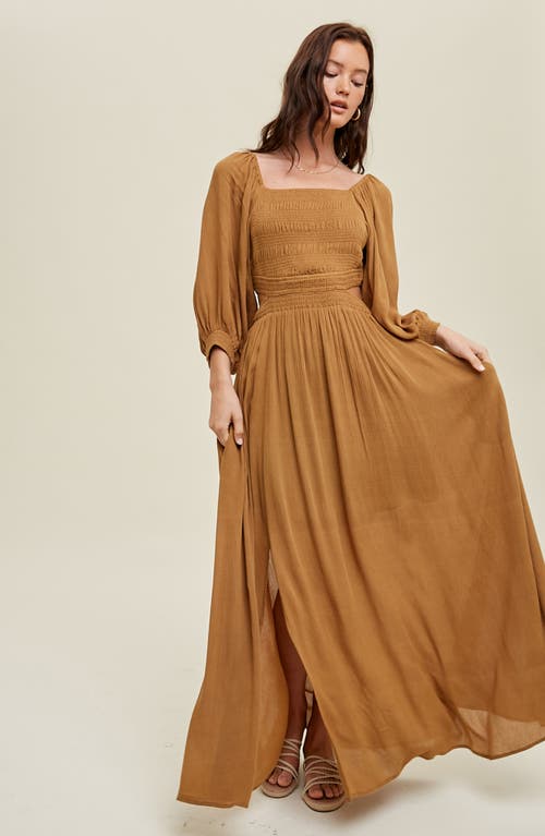 WISHLIST WISHLIST BALLOON SLEEVE CUTOUT MAXI DRESS