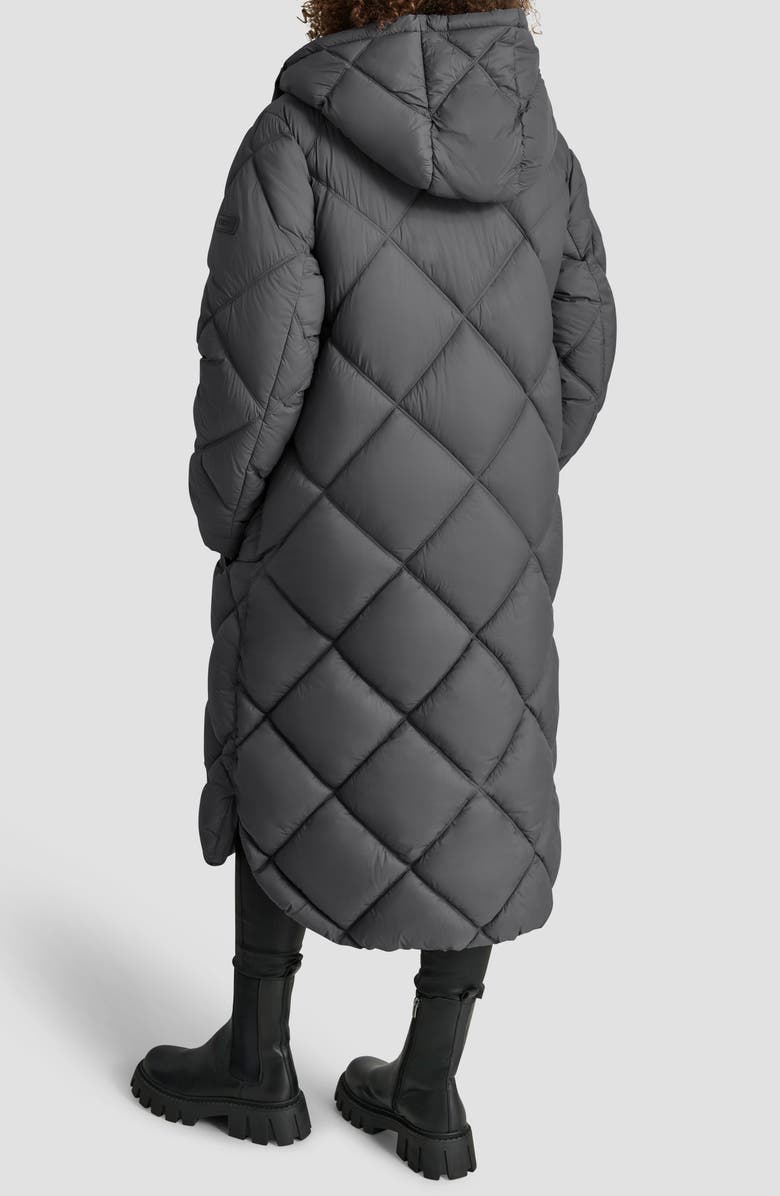 DKNY Diamond Quilted Puffer Coat, Alternate, color, Titan