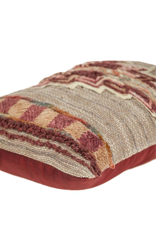 Parkland Collection Adara Embroidered Throw Pillow In Multi Red