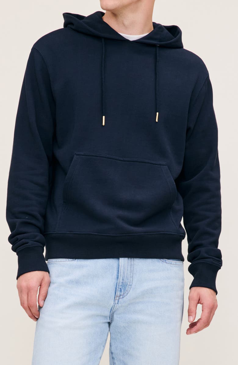 DL1961 Cotton French Terry Hoodie, Main, color, Classic Navy