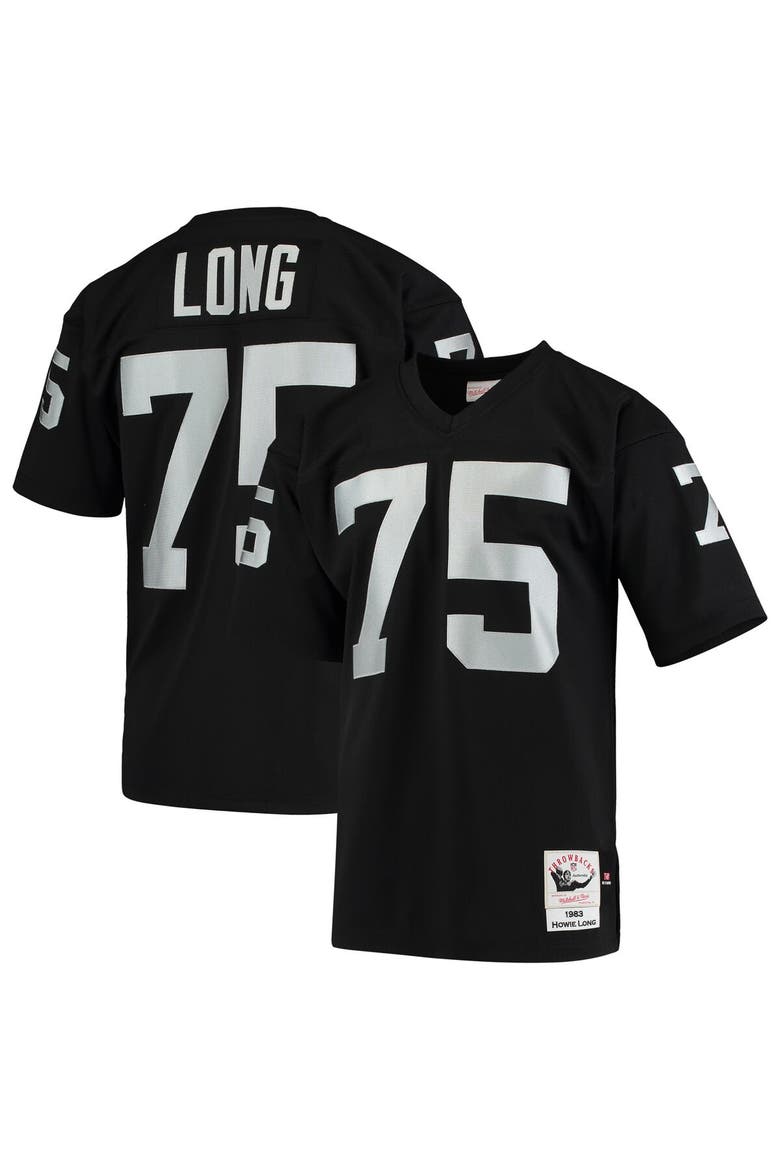 Men's Mitchell & Ness Howie Long Black Las Vegas Raiders 1983 Authentic Throwback Retired Player Jersey, Main, color, Black