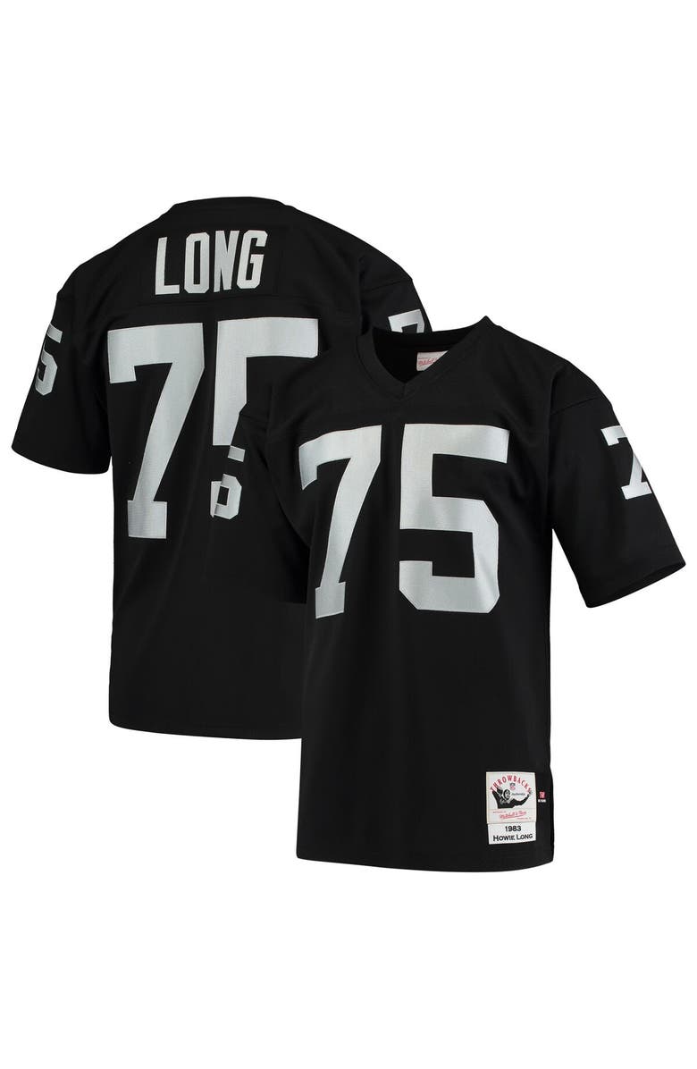 Mitchell & Ness Men's Mitchell & Ness Howie Long Black Las Vegas Raiders 1983 Authentic Throwback Retired Player Jersey, Main, color, Black
