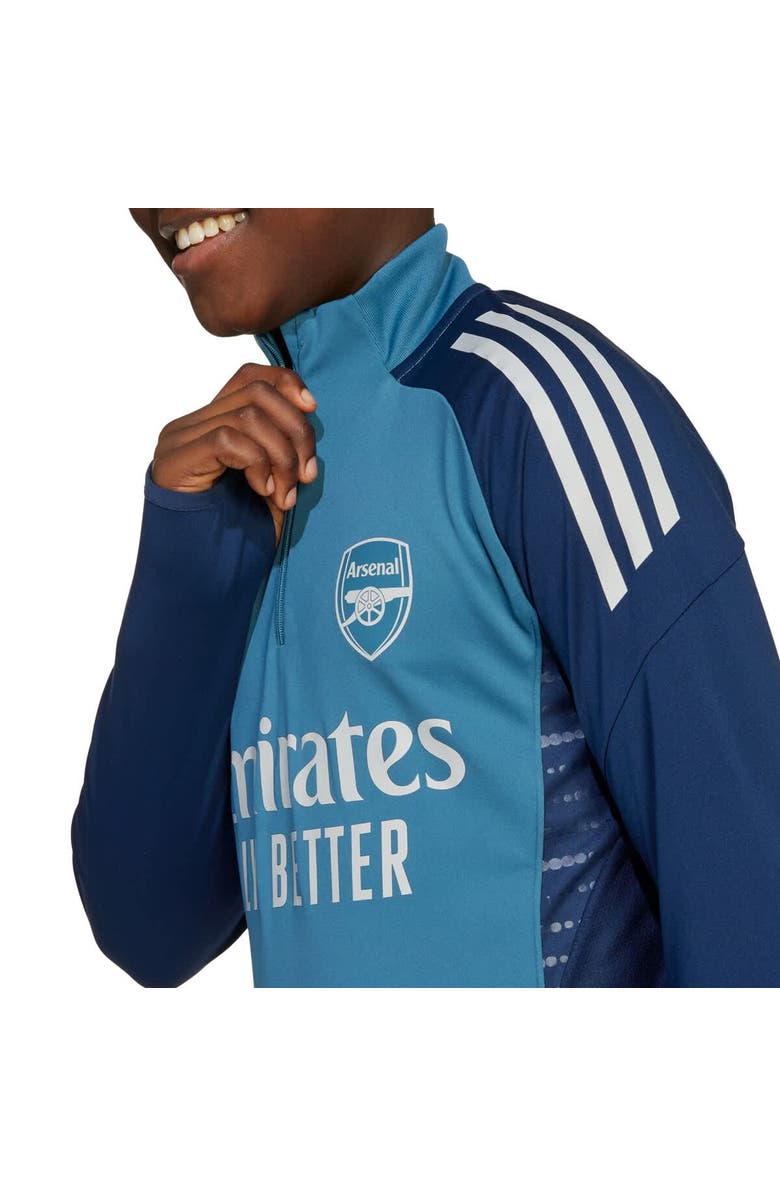 adidas Youth adidas Light Blue Arsenal 2025/26 Training AEROREADY Quarter-Zip Top, Alternate, color, Light Blue