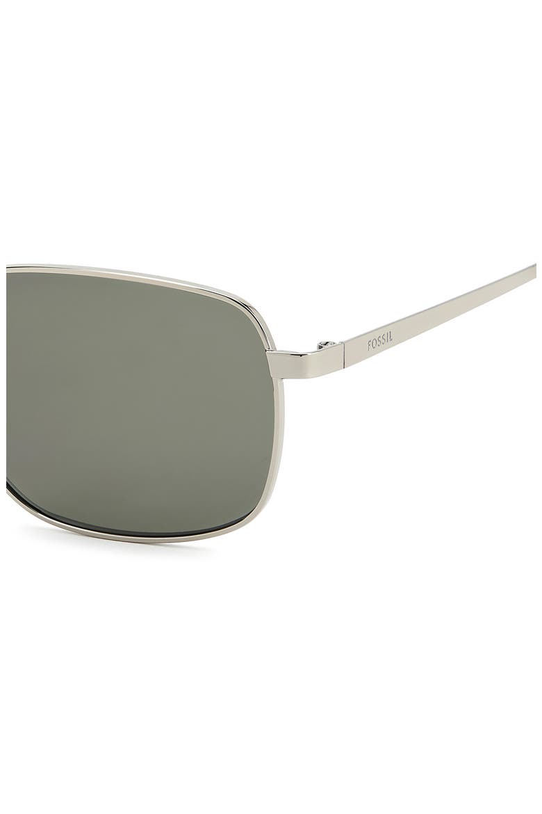 58mm Rectangular Sunglasses, Alternate, color, RUTHENIUM/ BROWN
