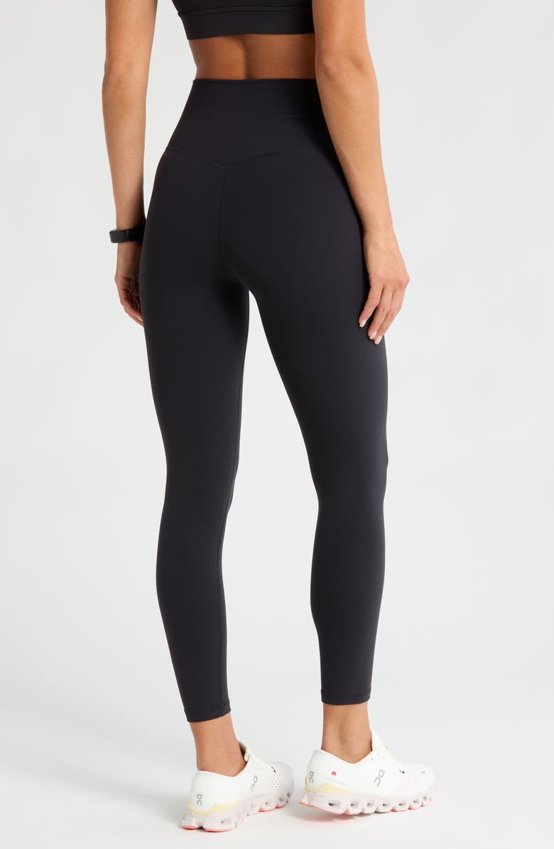 Zella Studio Luxe High Waist 7/8 Leggings, Alternate, color, Black