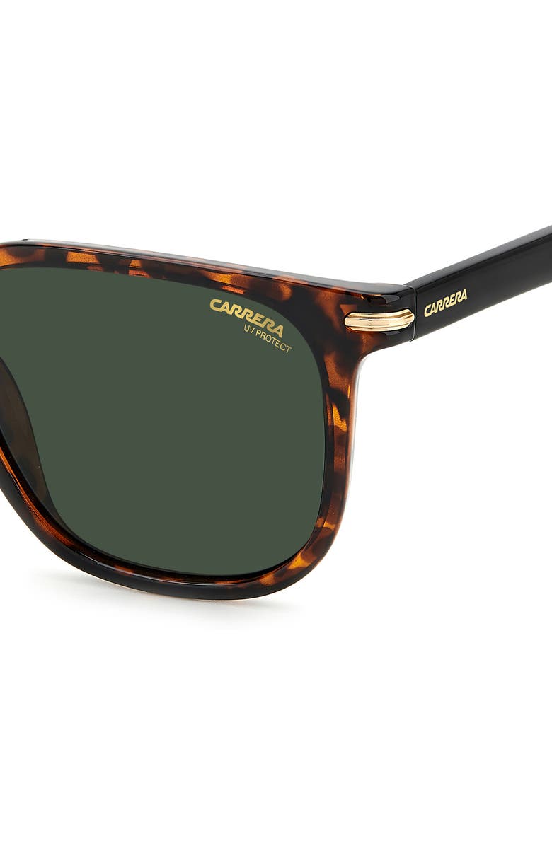 Carrera Eyewear 54mm Rectangular Sunglasses, Alternate, color, Havana