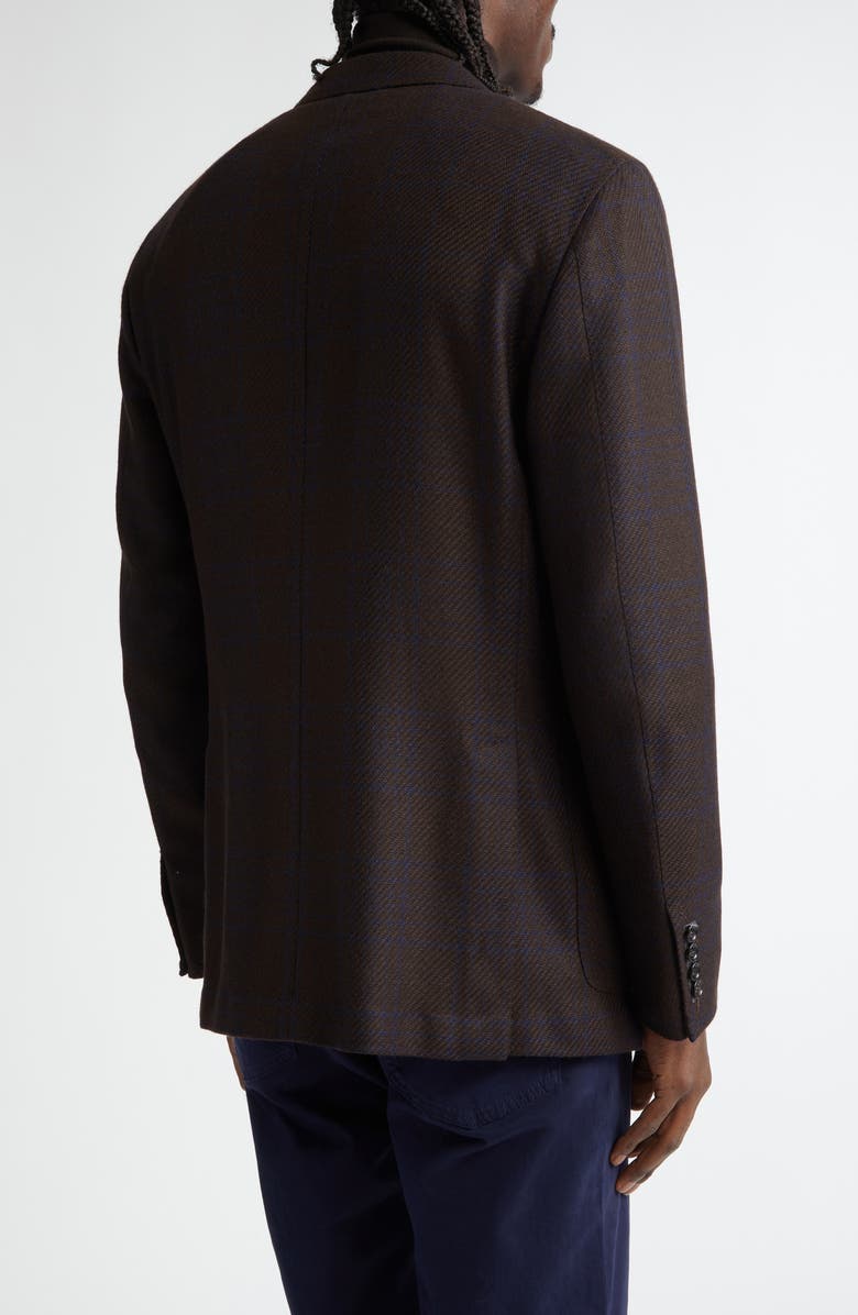 ZEGNA Oasi Plaid Cashmere Sport Coat, Alternate, color, Brown And Blue