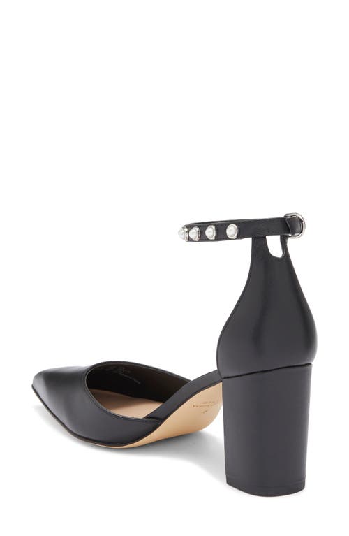 Stuart Weitzman Faux Pearl Block Heel Pump