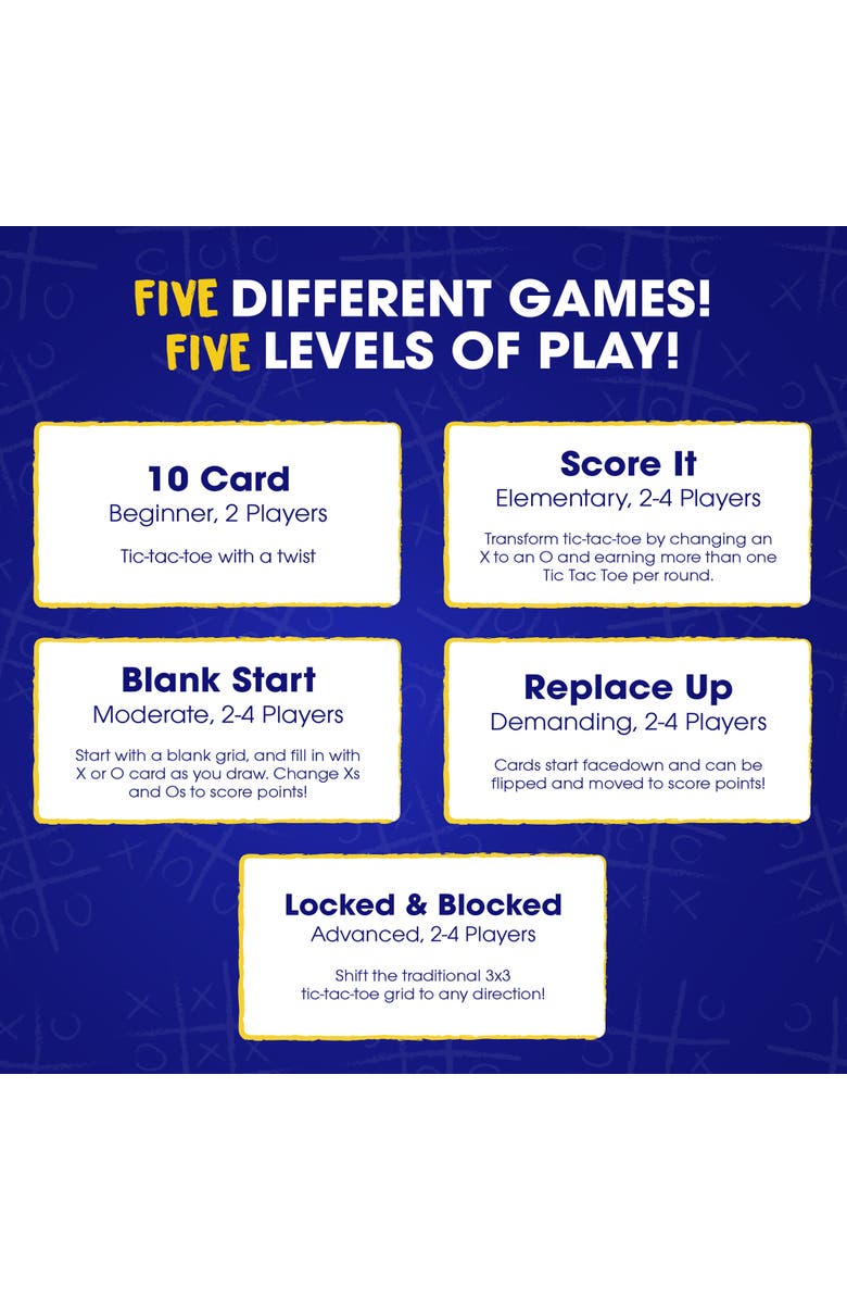 Zobmondo!! Tic Tac Whoa! By Zobmondo!! The 5In1 Tic Tac Toe Card Game, Alternate, color, Multicolored