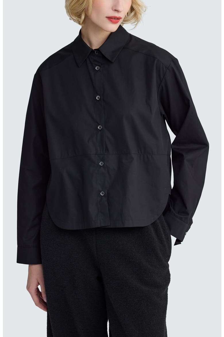 Liora Poplin Shirt-Blouse, Main, color, Black