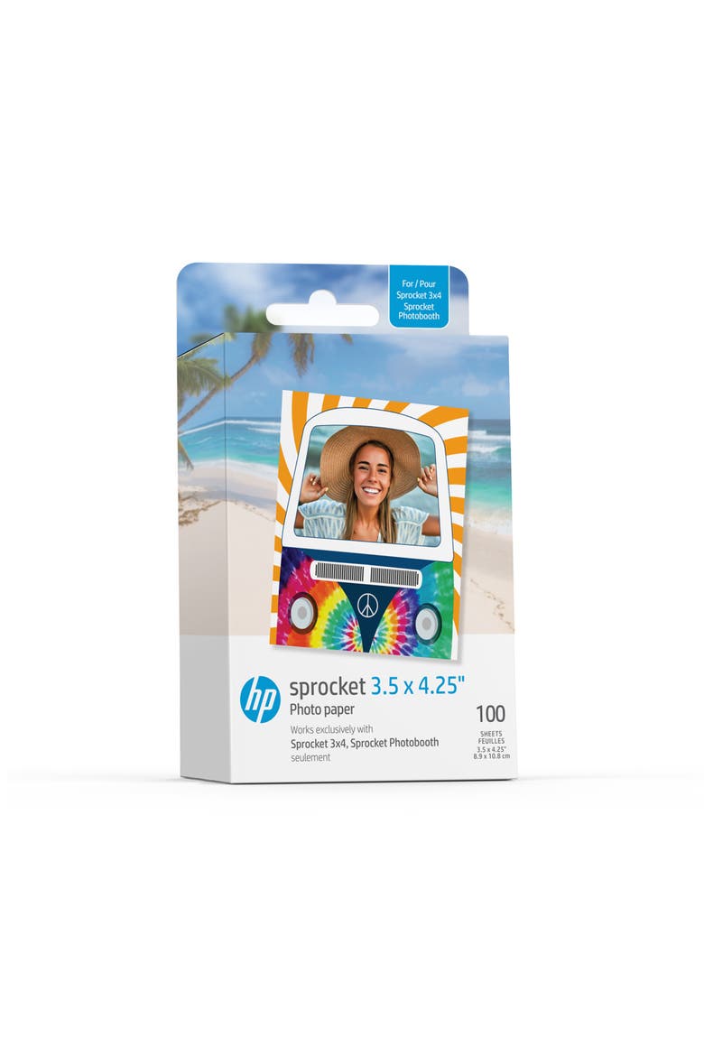 Sprocket 3.5x4.25" Zink Sticky-backed Photo Paper, Main, color, 100-pack