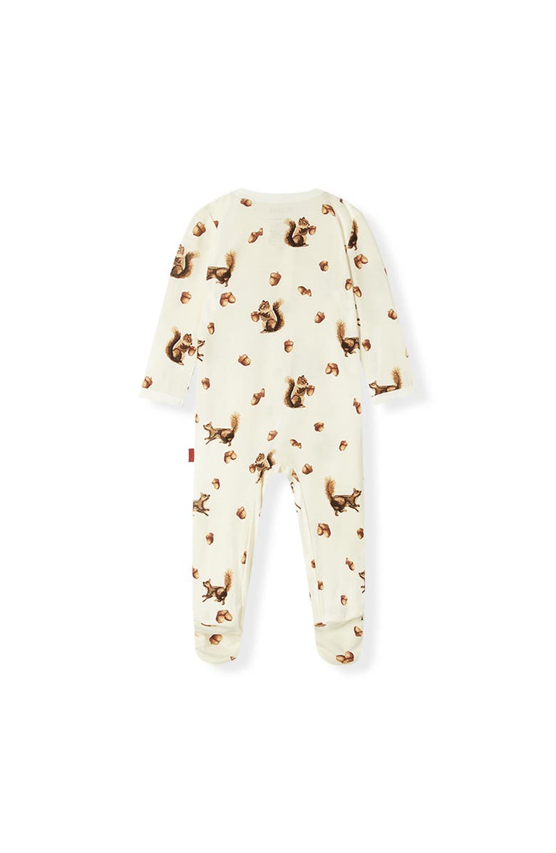 Milkbarn Luxe Stretch Zipper Footed Romper, Alternate, color, Chipmunk