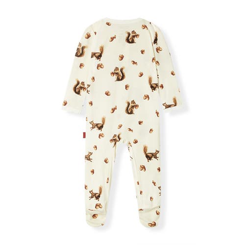 Milkbarn Luxe Stretch Zipper Footed Romper In Brown