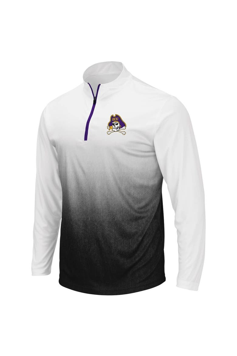 Men's Colosseum Gray ECU Pirates Magic Team Logo Quarter-Zip Jacket, Alternate, color, Gray