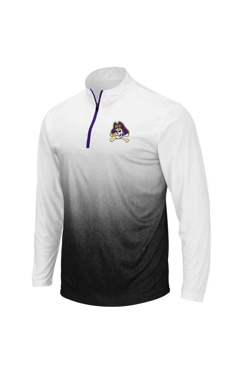 COLOSSEUM Men's Colosseum Gray ECU Pirates Magic Team Logo Quarter-Zip Jacket, Alternate, color, 