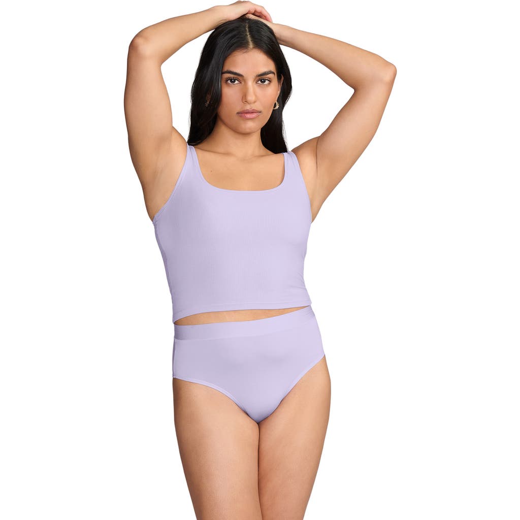 Cuup The Square Neck Tank In Purple
