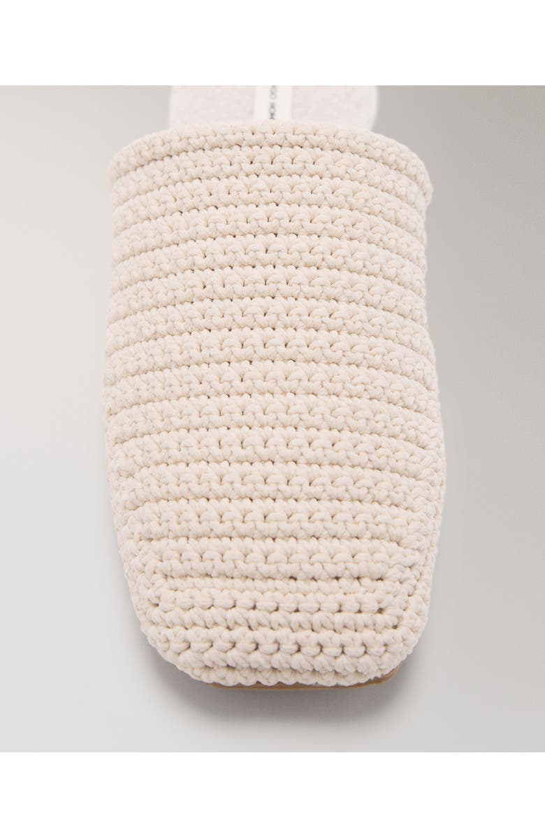MANGO Crochet Mule Slipper, Alternate, color, Ivory White