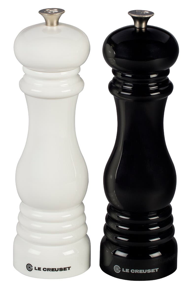 Salt & Pepper Mill Set, Alternate, color, BLACK AND WHITE