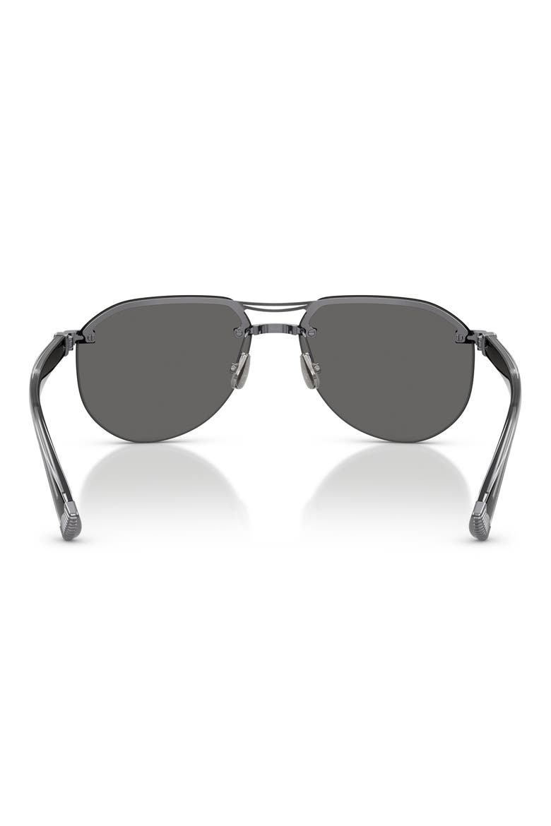 Carlito B 57mm Pilot Sunglasses, Alternate, color, ANTHRACITE / CLEAR