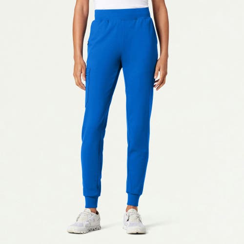 Jaanuu 6-pocket Slim Knit Scrub Jogger In Blue