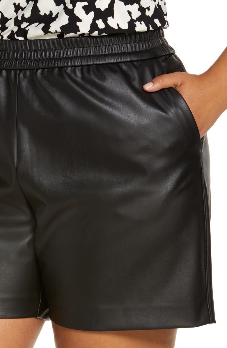Halogen<sup>®</sup> Faux Leather Shorts, Alternate, color, 