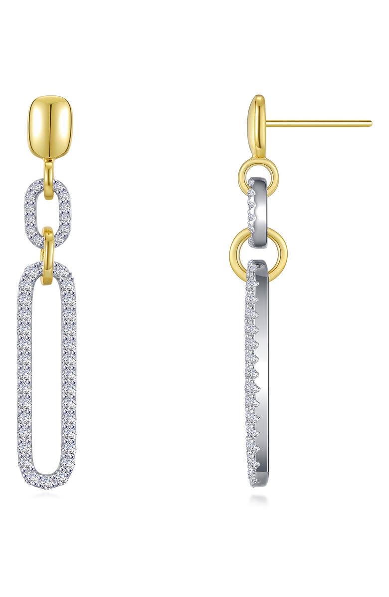 Lafonn Simulated Diamond Chain Drop Earrings, Main, color, 
