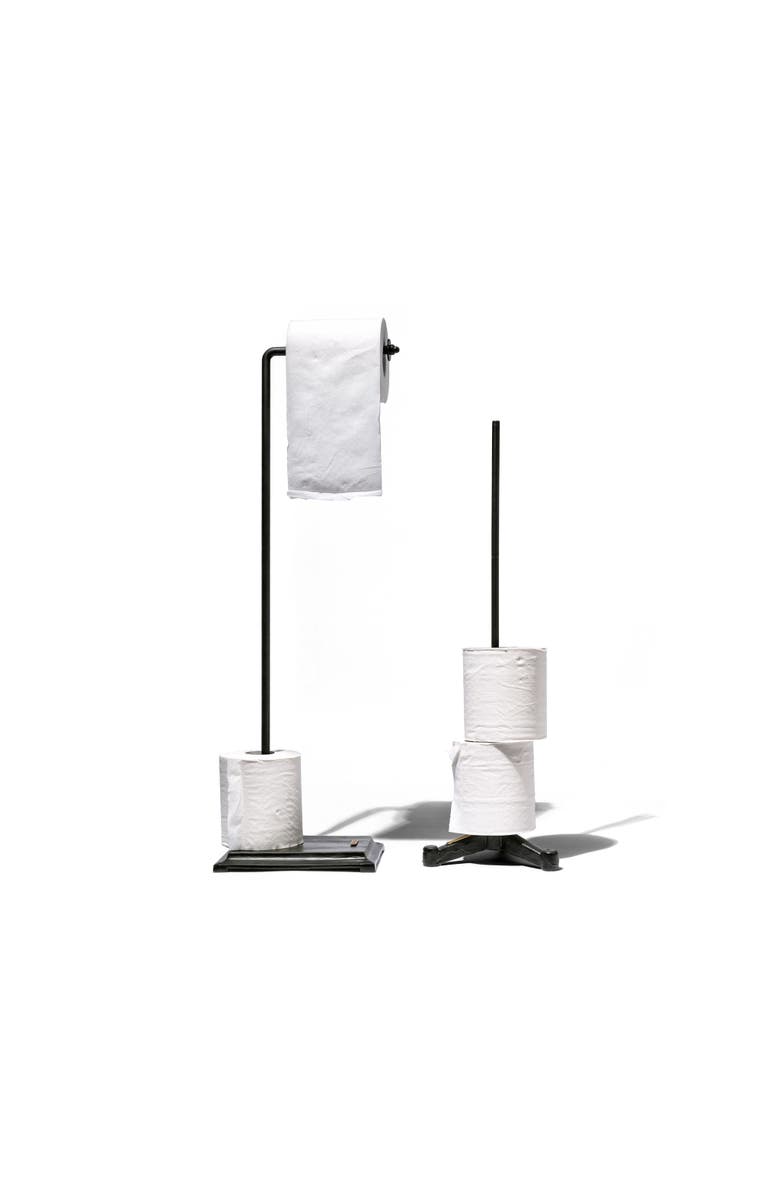 PUEBCO Toilet Paper Holder, Alternate, color, Black Angle