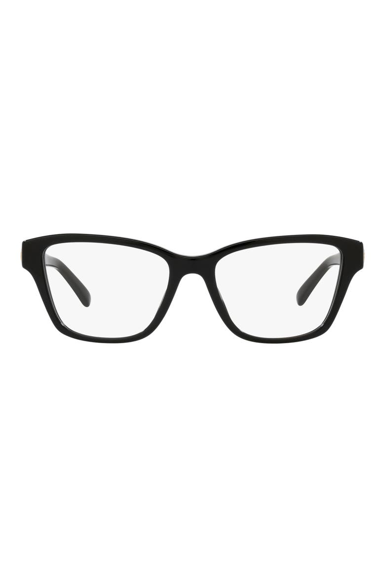 53mm Rectangular Optical Glasses, Main, color, BLACK