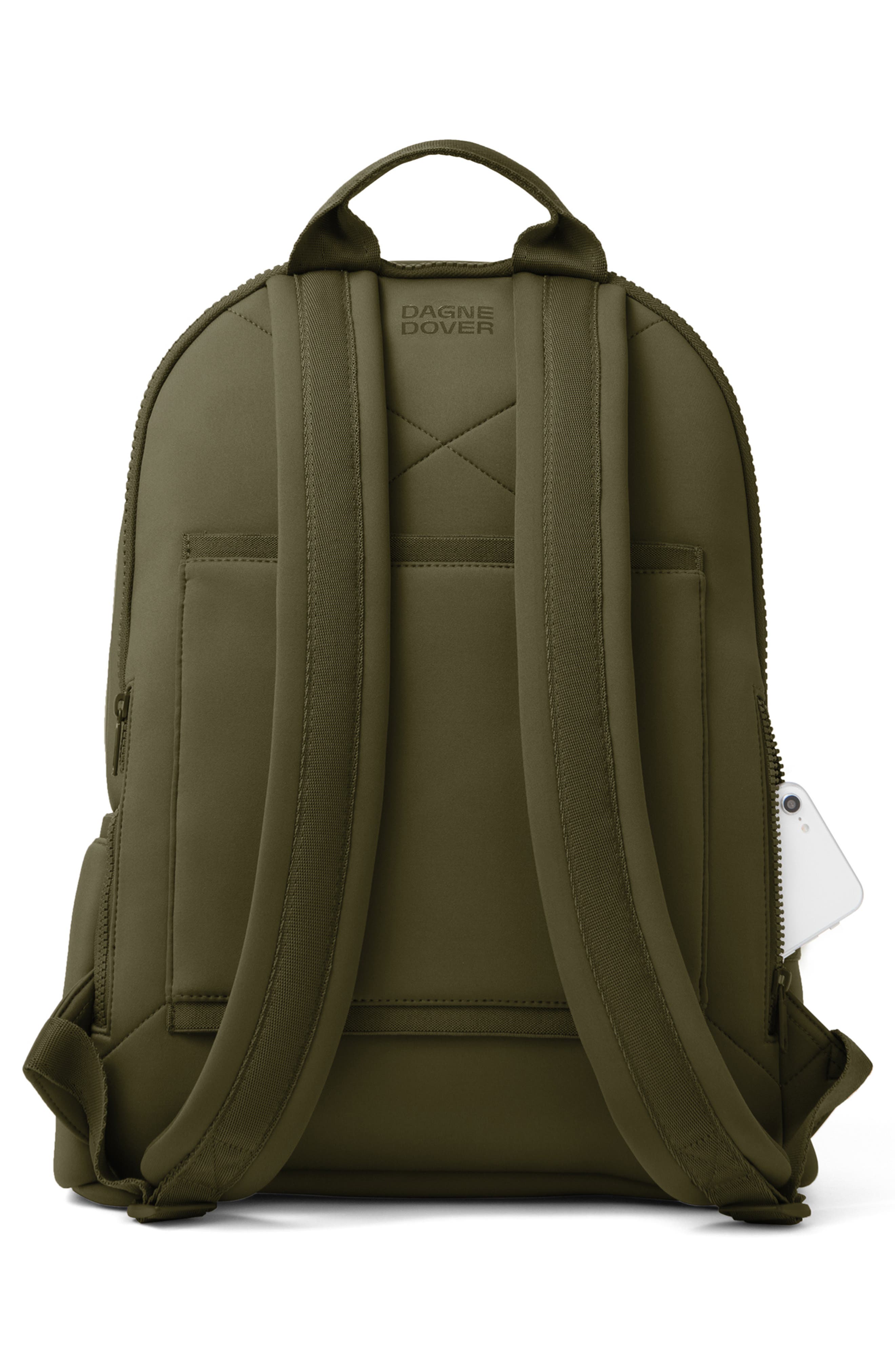 Dakota Large Neoprene Backpack, Alternate, color, DARK MOSS