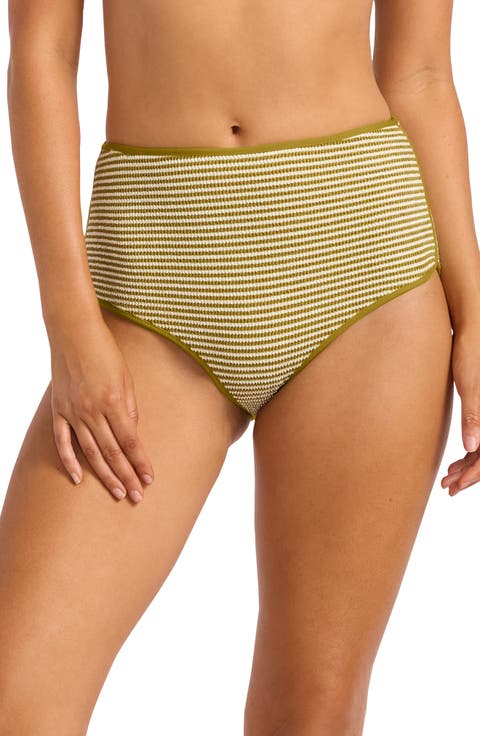 High Waist Full Coverage Bikini Bottoms