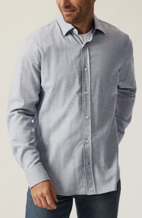 Feather Twill Button-Up Shirt
