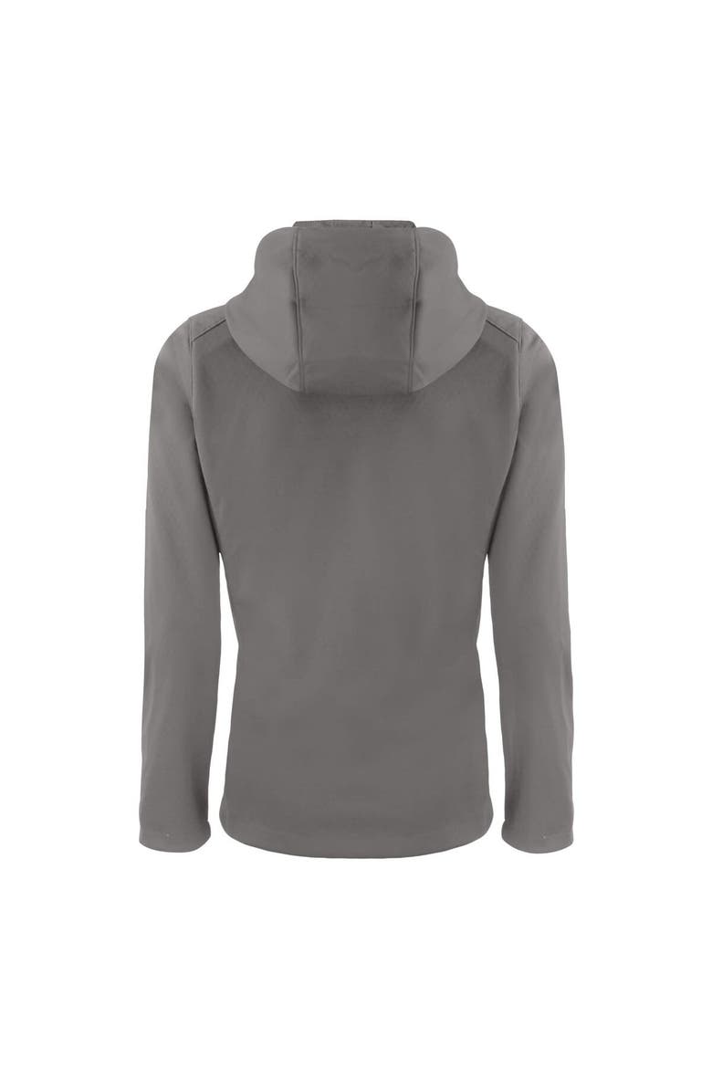 Women's Cutter & Buck  Steel Reading Fightin Phils Evoke Eco Softshell Recycled Full-Zip Jacket, Alternate, color, Steel