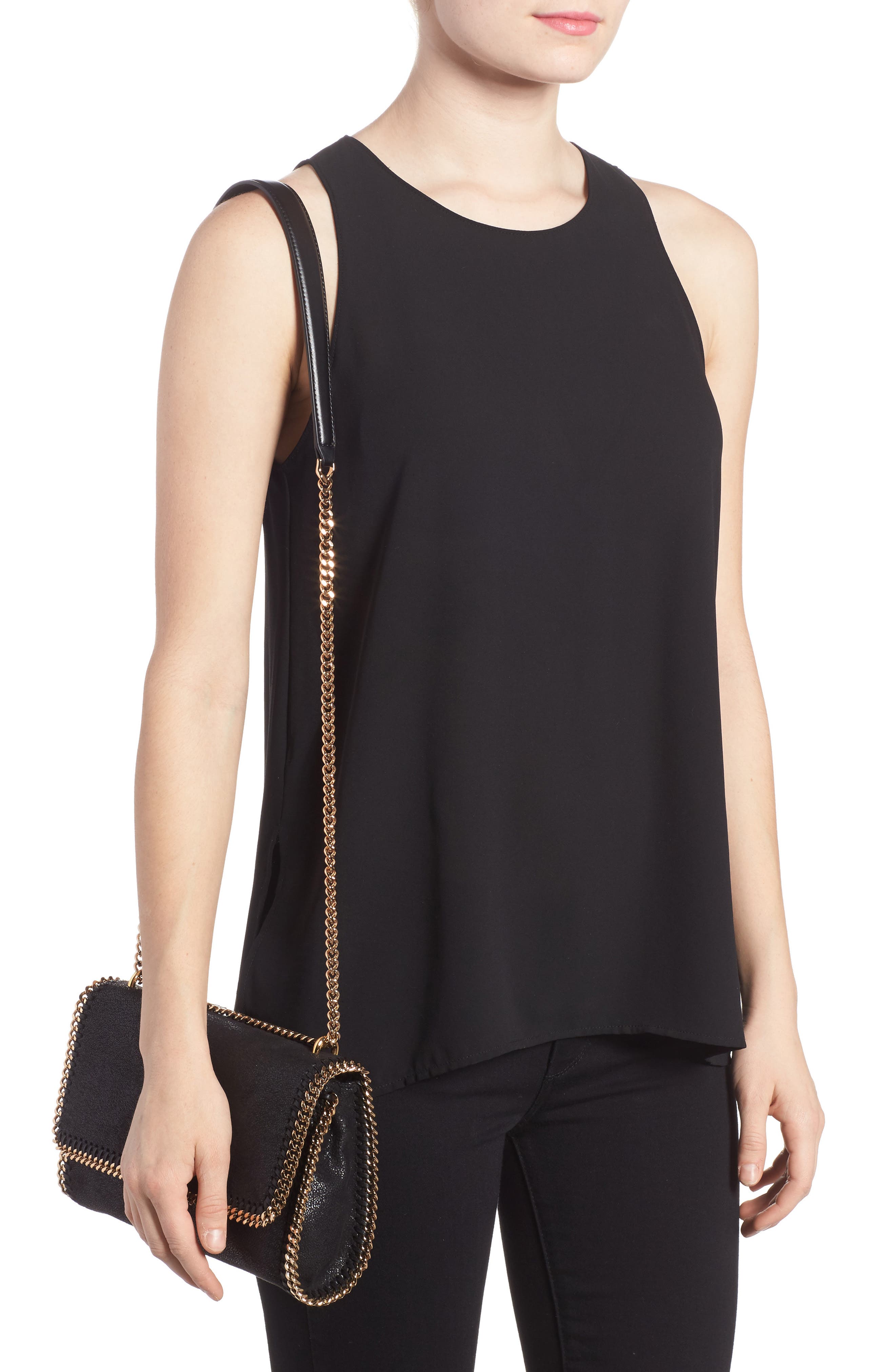 Stella McCartney Falabella Shaggy Deer Faux Leather Shoulder Bag, Alternate, color, 