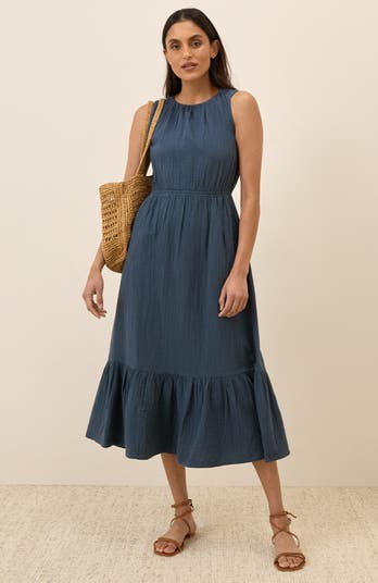 売れ筋商品|||パクト カットソー トップス レディース Women's Organic Cotton Coastal Double Gauze Square Neck Cami French navy Pact Women's Organic Cotton Coastal Double Gauze Square Neck