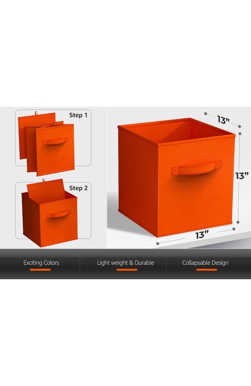 Sorbus 8-piece Foldable Cube Bins In Deep Pastel