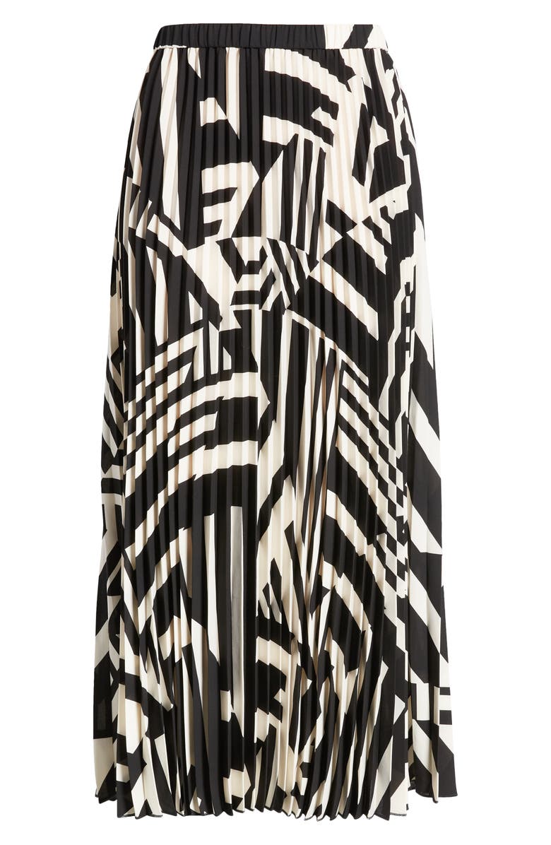 Anne Klein Pleated Abstract Print Skirt, Alternate, color, 
