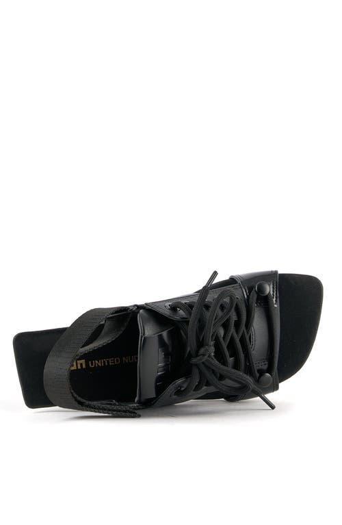 United Nude Loop Sporty Hi Sandal In Black