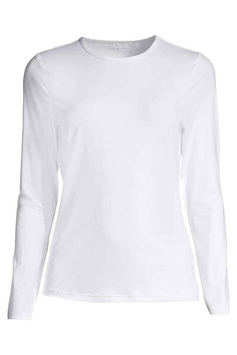Long Sleeve Relaxed UPF 50 Rash Guard, Alternate, color, White