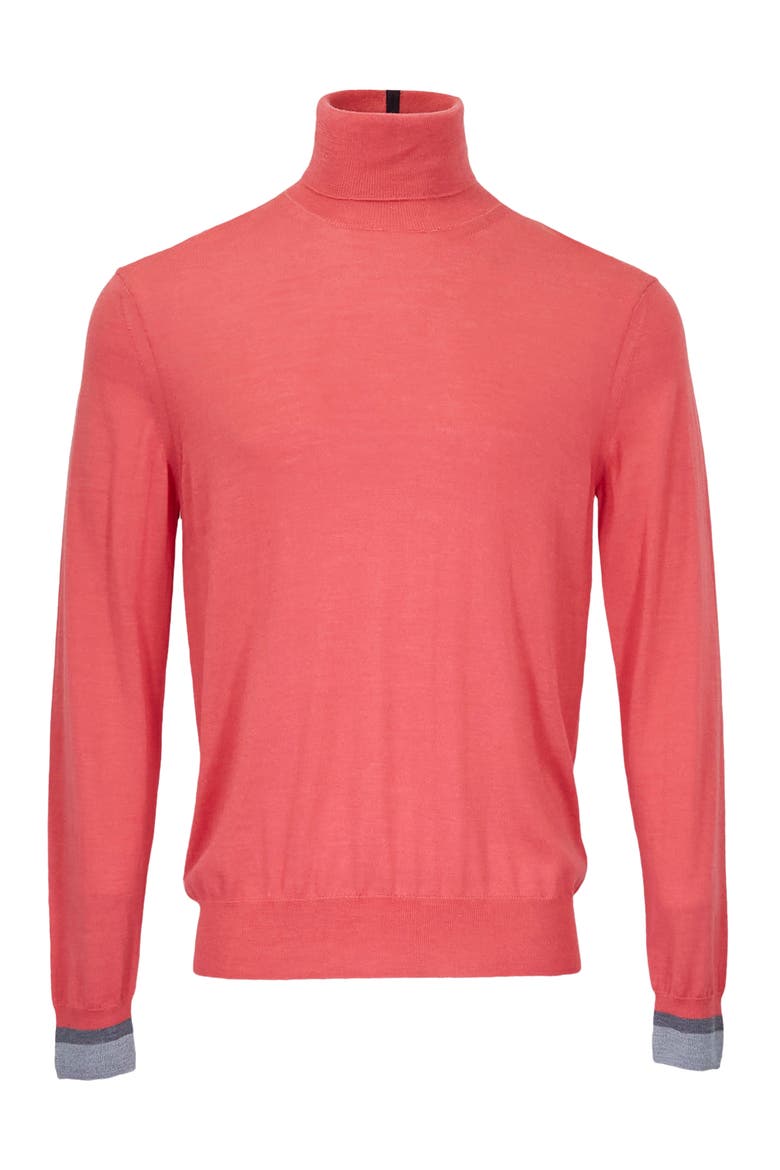 Ronald Merino Wool Turtleneck Sweater, Main, color, Rose