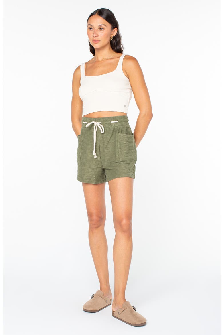 Sunny Coast Cotton Blend Shorts, Alternate, color, FOUR LEAF