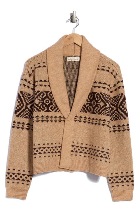Pattern Shawl Collar Cardigan