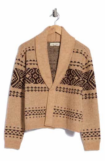 Pattern Shawl Collar Cardigan