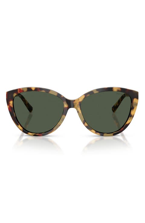 56mm Polarized Cat Eye Sunglasses