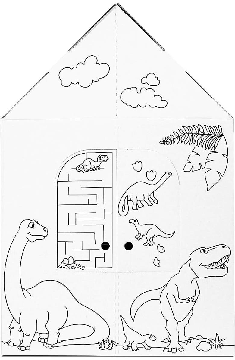 Easy Playhouse Dinosaur House Kids Art & Craft kit, Alternate, color, Multicolored