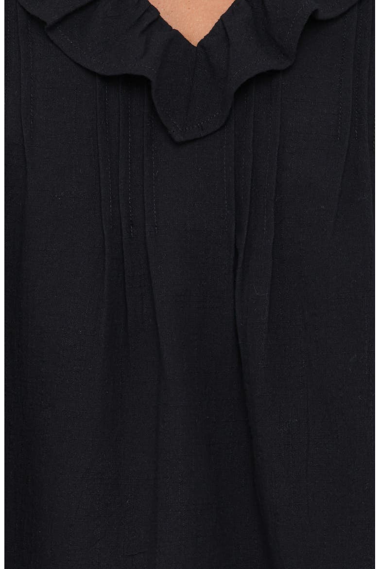 Felicity Cotton Gauze Shirt & Shorts Set, Alternate, color, BLACK