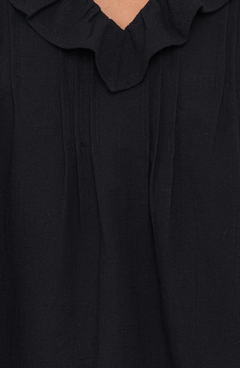 Petal & Pup Felicity Cotton Gauze Shirt & Shorts Set, Alternate, color, Black