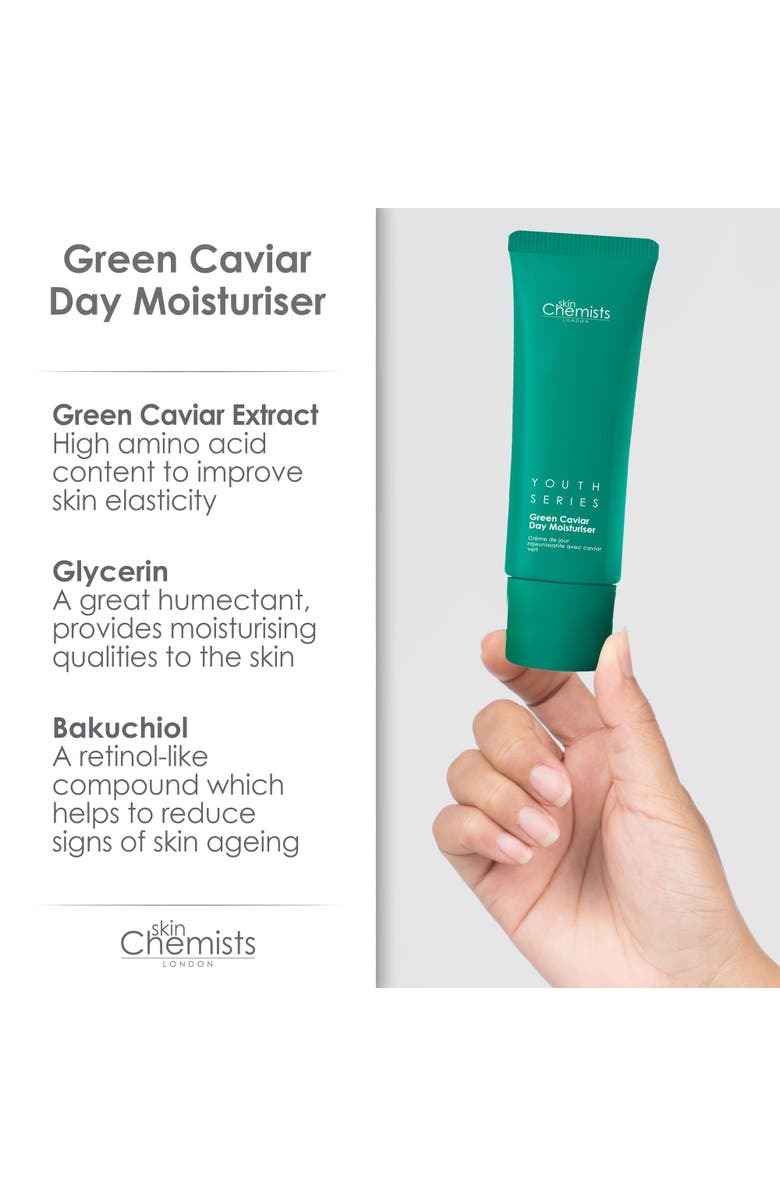 SKINCHEMISTS Youth Series Green Caviar Day Moisturiser 50ml x 2 Duo Pack, Alternate, color, White
