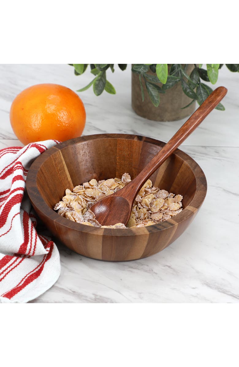 Megachef 6 Piece 9 Inch Acacia Wood Spoon Set, Alternate, color, Acacia