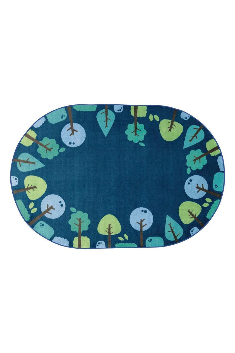 Tranquil Trees Carpets, Main, color, Blue